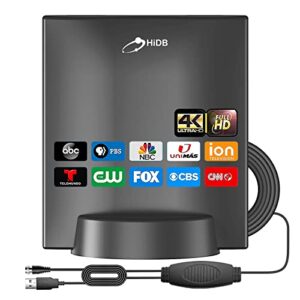 TV Antenna, Digital TV Antenna for Smart TV Indoor Amplified Long Range Reception, Premium HDTV Antenna with Signal Booster - Support 4K HD Local Channels for TV All Television