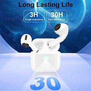 ZZ Wireless Earbuds, Noise Cancelling Bluetooth Headphones, 35H Playtime, Waterproof, in Ear Built in Mic Headset with Type-C Charging Case, Stereo Headphones for Sport, Home, Office