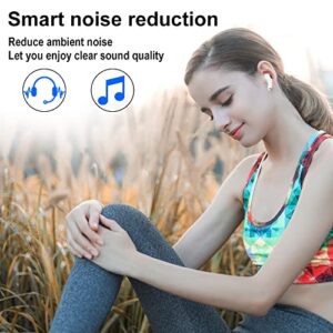 ZZ Wireless Earbuds, Noise Cancelling Bluetooth Headphones, 35H Playtime, Waterproof, in Ear Built in Mic Headset with Type-C Charging Case, Stereo Headphones for Sport, Home, Office