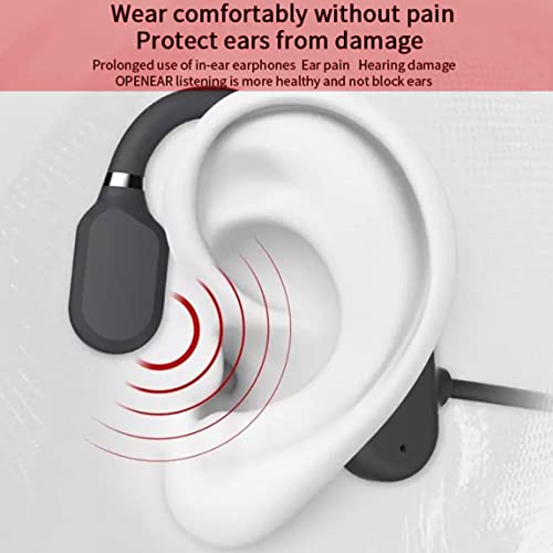 Domccy Bone Conduction Headphones, Wireless Earphones,Sports Open Ear Headphones,Waterproof Lightweight Black,Earphone