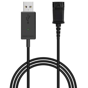 voicejoy office headset quick disconnect qd cable to usb plug adapter for plantronics qd connector to any computer laptop