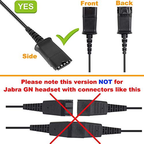 VoiceJoy Office Headset Quick Disconnect QD Cable to USB Plug Adapter for Plantronics QD Connector to Any Computer Laptop