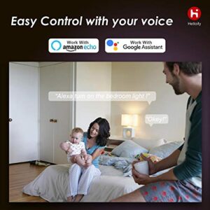 helloify Edison ST19(ST64) WiFi LED Smart Bulb, Filament Vintage Style, Tunable White Changing, Work with Alexa Google Home (No Hub), E26, 2700K-6500K, 2Pack, Daylight White,8 watt