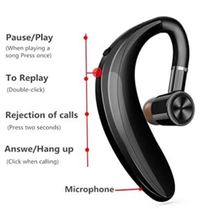 KUYYFDS Wireless Earphones Hands-Free Business Sports Ear Hook Headset Earbuds for Driving in-Ear Headphones