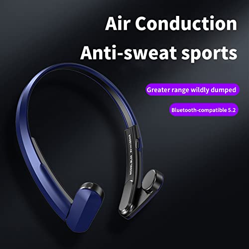 OCUhome Bone Conduction Wireless Headphones, Sports Headset Bone Conduction Bluetooth 5.0 Headphones, Ipx5 Waterproof Headset for Running, Cycling, Walking, Workout, Gym Atrovirens