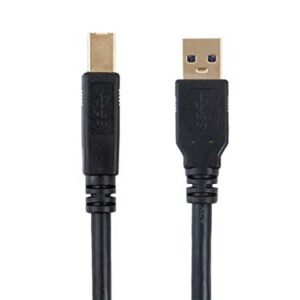 Monoprice Select Series USB 3.0 A to B Cable 1.5ft Compatible with Brother, HP, Canon, Lexmark, Epson, Dell, Xerox, Samsung and More!, Black (113746)