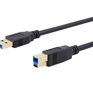 Monoprice Select Series USB 3.0 A to B Cable 1.5ft Compatible with Brother, HP, Canon, Lexmark, Epson, Dell, Xerox, Samsung and More!, Black (113746)