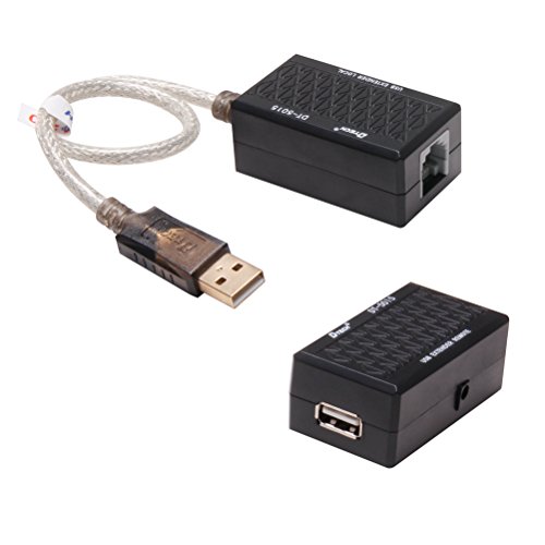 DTECH USB Extension Adapter USB to RJ45 Extender Over Cat5 Cat5e Ethernet Cable Set Connection up to 200ft