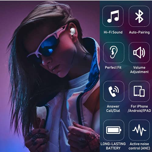 UrbanX Street Buds Pro Bluetooth Earbuds for LG G7 ThinQ True Wireless, Noise Isolation, Charging Case, Quality Sound, Sweat Resistant, Silver White (US Version)