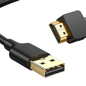 ANKKY USB to HDMI Adapter Cable for Mac iOS Windows 10/8/7/Vista/XP, USB 3.0 to HDMI Male HD 1080P Monitor Display Audio Video Converter Cable Cord - 2M