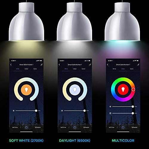 [2023 Upgraded]Smart Light Bulbs(Pack of 4), 3Stone 100W Equivalent WiFi LED Color Changing Bulb Dimmable 2700K-6500K RGBCW, Works with Alexa, Google Home 2.4Ghz Only, A21 10W E26 Tunable White No Hub