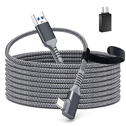 TOTU Cable for Oculus Quest 2 Link, 16FT USB 3.2 Gen 1 to Type C Link Cable Compatible with Steam Deck, High Speed Data Transfer and Fast Charging for VR Oculus Quest Headset and Gaming PC