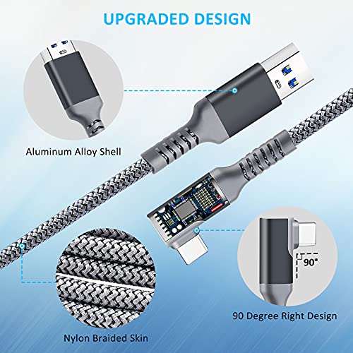 TOTU Cable for Oculus Quest 2 Link, 16FT USB 3.2 Gen 1 to Type C Link Cable Compatible with Steam Deck, High Speed Data Transfer and Fast Charging for VR Oculus Quest Headset and Gaming PC