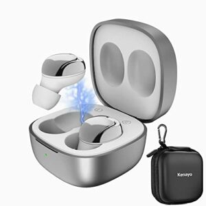 kenayo wireless earbuds pro 2022 for android, ios, laptop, tablet with bluetooth with charging case touch control sound with deep bass auto pairing headphones for sports, travel & gym (silver)