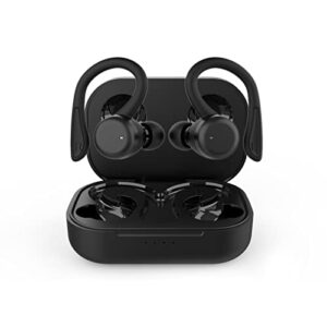 MIANHT Noise-canceling Running Headphones Wireless Earbuds with Earhooks ​Over Ear Sport Headphones Sweatproof Earphones Workout Jogging Gym