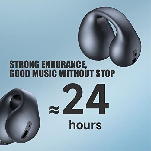 Wireless Ear Clip Bone Conduction Headphones Bluetooth Open Ear Headphones Wireless Ear Clip Bone Conduction Headphones Bluetooth for Cycling Driving Running Sports Workout