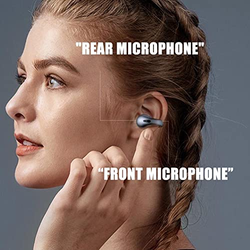 Wireless Ear Clip Bone Conduction Headphones Bluetooth Open Ear Headphones Wireless Ear Clip Bone Conduction Headphones Bluetooth for Cycling Driving Running Sports Workout