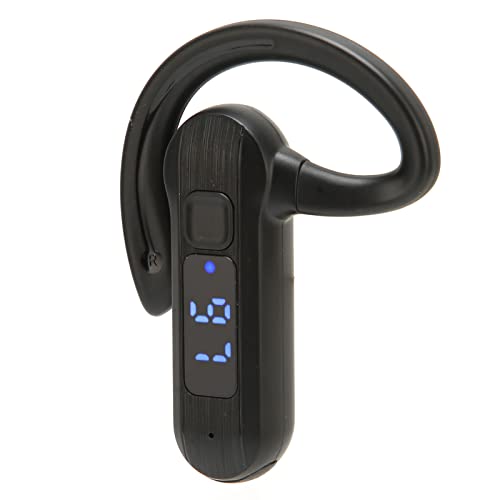 Single Ear Bone Conduction Headset Bluetooth 5.2, Open Ear Wireless Earphones Waterproof with LED Power Display Microphone, Type C Charging, for Driving Business Sport