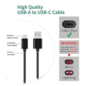 USB-C Charger Cable Fast Charging Cable Power Cord for TOZO T12 A1 A2 Mini A3 PA1 T9 T9S T10 T12 Pro G1 NC9 NC7 NC2 W1 W3 W8 PB1 PB2 PB3 C1 Wireless Earbuds & More USB-C Earbud Headphones Replacement