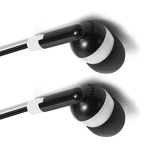 Bulk Wholesale Lot of 25 Black/White Earbuds Headphones