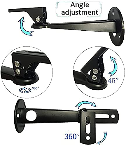 2-Be-Best Mini Projector Wall Mount Black Camera Wall Mount Adjustable Projector Bracket Length 7.87" 1/4” Thread Load 7.8 lbs 360° Rotation Mount for Projector CCTV DVR Cameras Camcorder