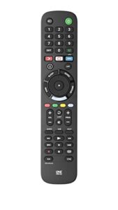 one for all tv replacement remote compatible with sony tvs only (lcd, led, oled, plasma) – ideal replacement remote control with same functions as the original remote, black, model urc4812