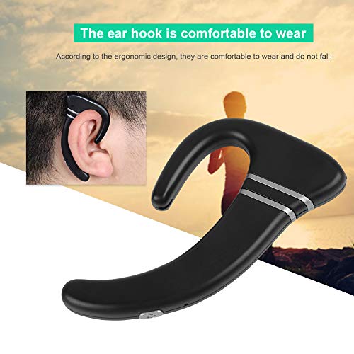 Wireless Bone Conduction Ear Hook, Mini Headphones Non Ear Plug Bluetooth Headset with Mic, Bone Conduction Earbuds Earpiece Earphone with Microphone Hand Free Calling