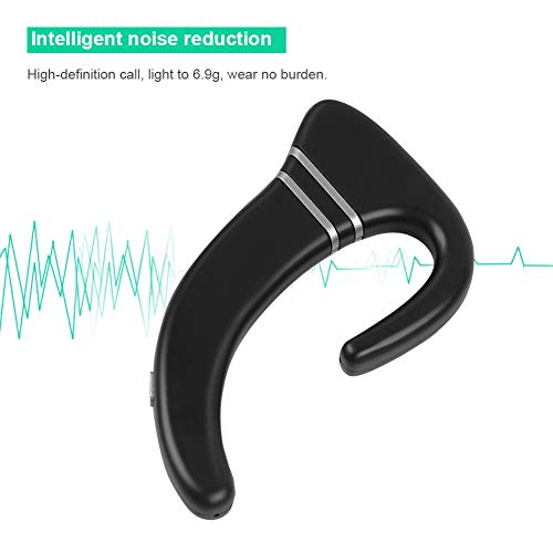 Wireless Bone Conduction Ear Hook, Mini Headphones Non Ear Plug Bluetooth Headset with Mic, Bone Conduction Earbuds Earpiece Earphone with Microphone Hand Free Calling