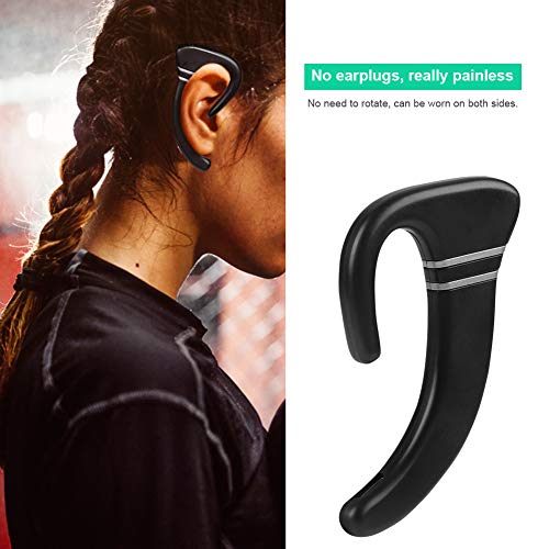 Wireless Bone Conduction Ear Hook, Mini Headphones Non Ear Plug Bluetooth Headset with Mic, Bone Conduction Earbuds Earpiece Earphone with Microphone Hand Free Calling