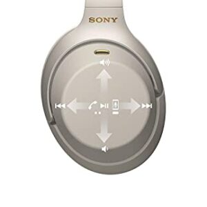 SONY WH1000XM3 Bluetooth Wireless Noise Canceling Headphones Silver WH-1000XM3/S (Renewed)