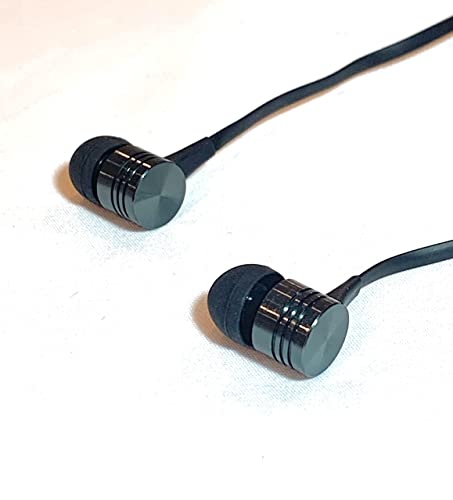 Merkury Metallic in-Ear Earbuds with Microphone and Remote Wired Crystal Clear Sound 3.5MM Noise Isolating Earbuds