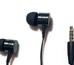 Merkury Metallic in-Ear Earbuds with Microphone and Remote Wired Crystal Clear Sound 3.5MM Noise Isolating Earbuds