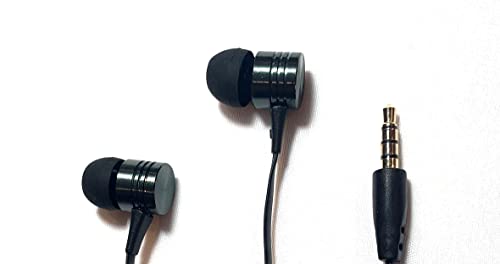 Merkury Metallic in-Ear Earbuds with Microphone and Remote Wired Crystal Clear Sound 3.5MM Noise Isolating Earbuds