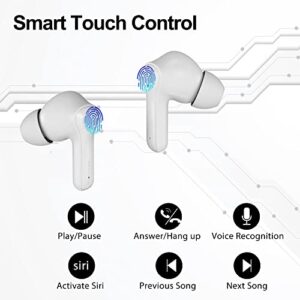 Tikgram for Android/iOS Wireless Earbuds,Smart Touch Wireless Earbuds,with Personalized Cartoon Charging Box, Bluetooth 5.1 Stereo Dual Noise-Cancelling Headphones, IPX5 Waterproof, 36H Playtime