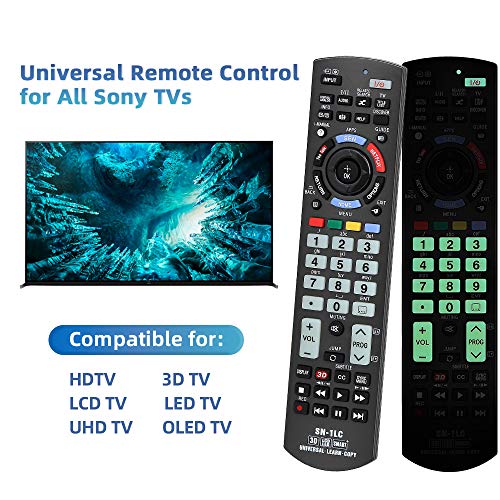 Gvirtue Universal Remote Control for Sony TV Remote, Replacement for All Sony LED OLED LCD Bravia 3D HDTV 4K 8K UHD HDR Android Google Smart TV, with Netflix, You Tube Button and Learning Function