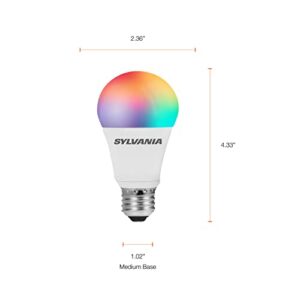 SYLVANIA SMART+ ZigBee Full Color and Tunable White A19 LED Bulb, Works with SmartThings, Wink, and Amazon Echo Plus, Hub Needed for Amazon Alexa and Google Assistant, 1 pack