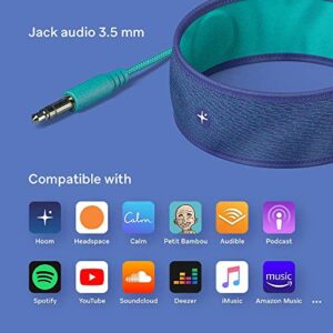 HoomBand Innovative Headband for Sleep, Travel, Meditation | 3.5mm Jack Wired | Ultra Flat Speakers | Free Access to Hypnotic Stories Created by Sleep Experts (Size S)