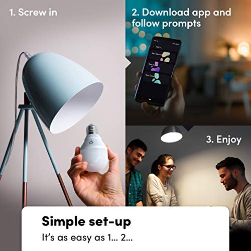 LIFX Color A19 800 lumens, Billions of Colors and Whites, Wi-Fi Smart LED Light Bulb, No Bridge Required, Works with Alexa, Hey Google, HomeKit and Siri (2-Pack)