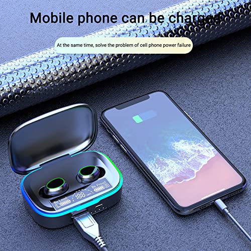 MIANHT Fingertip Operation Bluetooth Earbuds Wireless Earbuds with Low Latency Bluetooth Earbuds with Bluetooth 5.1 IPX5 Waterproof Headphones for Sport and Work