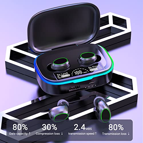 MIANHT Fingertip Operation Bluetooth Earbuds Wireless Earbuds with Low Latency Bluetooth Earbuds with Bluetooth 5.1 IPX5 Waterproof Headphones for Sport and Work