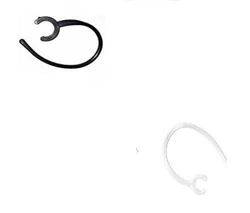 NoBreak 2 Ear Hooks for Samsung HM6000 HM1300 HM1900 Replacement for Bluetooth Headsets - Black/Clear