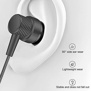Iryreafer Wired Earbud Intelligent Noise Reduction Powerful Bass Ergonomic 3.5mm HiFi in-Ear Sports Gaming Earbud for Running Earbud