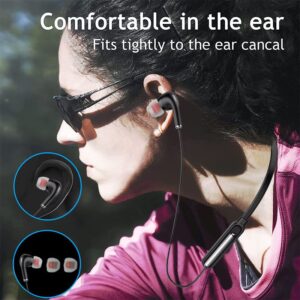 JKIKL Earbuds Neckband Headset Built-in Noise Cancelling Microphone, Long Battery Life Neck Headphones for Exercise.Audio Books,Video Conference