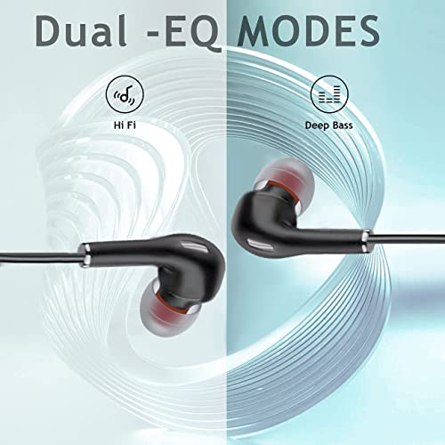 JKIKL Earbuds Neckband Headset Built-in Noise Cancelling Microphone, Long Battery Life Neck Headphones for Exercise.Audio Books,Video Conference