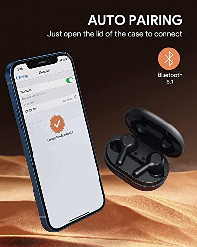 QHQO Wireless Earbuds, Bluetooth Earbuds with aptX Deep Bass, CVC 8.0 Noise Reduction, 4 Mics for Clear Calls, IPX7 Waterproof Bluetooth 5.2 Earphones44