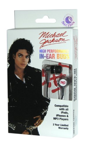 Section 8 rbw-5086 Michael Jackson Bad Earbuds Headphones - Black