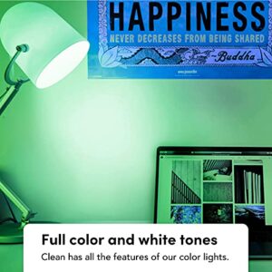 LIFX Clean, A19 1100 lumens, Full Color with Antibacterial HEV, Wi-Fi Smart LED Light Bulb, No Bridge Required, Compatible with Alexa, Hey Google, HomeKit and Siri (2-Pack)