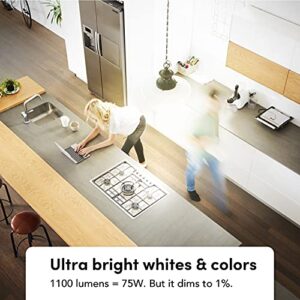LIFX Clean, A19 1100 lumens, Full Color with Antibacterial HEV, Wi-Fi Smart LED Light Bulb, No Bridge Required, Compatible with Alexa, Hey Google, HomeKit and Siri (2-Pack)