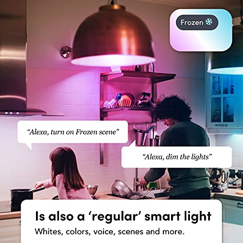 LIFX Clean, A19 1100 lumens, Full Color with Antibacterial HEV, Wi-Fi Smart LED Light Bulb, No Bridge Required, Compatible with Alexa, Hey Google, HomeKit and Siri (2-Pack)