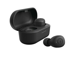 yamaha tw-e3b premium sound true wireless earbuds headphones, bluetooth 5 aptx, charging case, water-resistant, sweat-resistant for sport, ultra compact, lightweight, easy controls (black) (renewed)